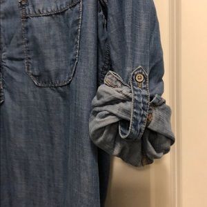 EUC Lou & Grey soft denim pop-over top